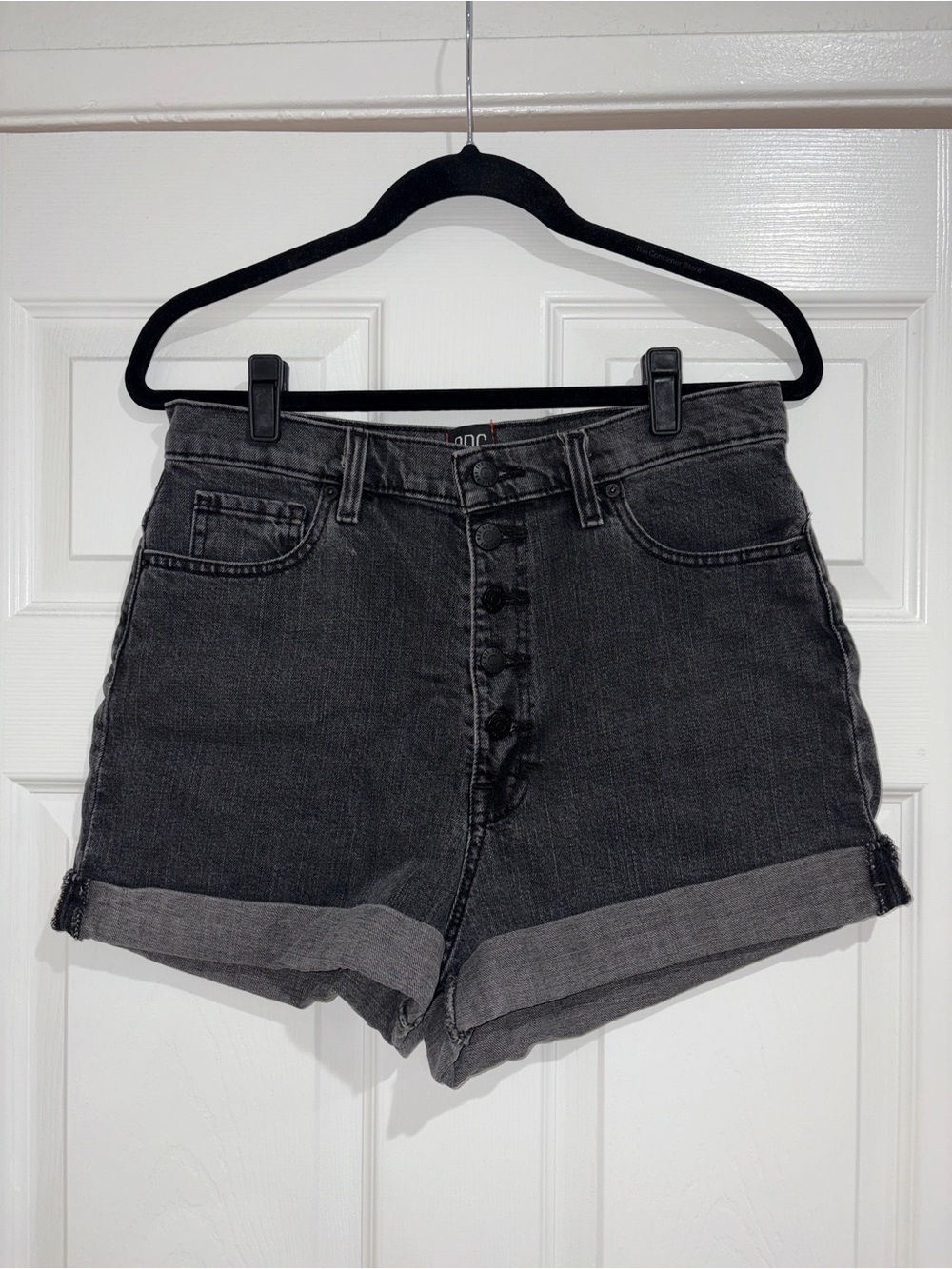 BDG Black Mom High-Rise Denim Short (30)